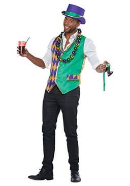 California Costumes Adult Mardi Gras Vest Kit Large/X-Large image