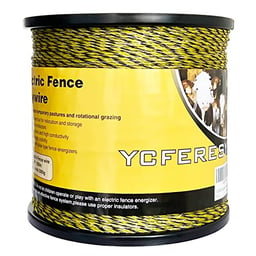 YCFERESY Upgraded Electric Fence Polywire 3366 Feet 1026 Meters, 6 Stainless Steel Strands for Reliable Conductivity and Rust Resistance, Portable Electric Fencing,UV, Rust Resistant image