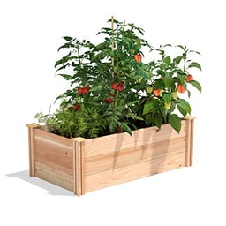 Greenes Fence Premium Cedar Raised Garden Bed, 2' x 4' x 16.5" - Made in USA with North American Cedar image