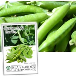 Sugar Ann Snap Pea Garden Seeds, 50+ Heirloom Seeds Per Packet, (Isla's Garden Seeds), Non GMO Seeds, Botanical Name: Pisum sativum image