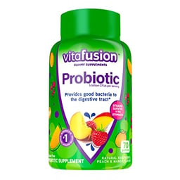 Vitafusion Probiotic Gummy Supplements, Raspberry, Peach and Mango Flavors, Probiotic Nutritional Supplements with 5 Billion CFUs, America’s Number 1 Gummy Vitamin Brand, 35 Day Supply, 70 Count image