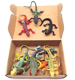 Guaishou Artificial Model Reptile Lizard Animal Figures Kids Gift 12pcs image