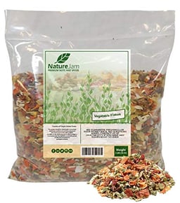 1 POUND-Vegetable Soup Blend Dried Dehydrated Vegetable Flakes-To Make Ramen Noodle Soup-Dehydrated Onion, Carrot, Potato, Sweet Potatoes, Red And Green Bell Peppers And Parsley Flakes image