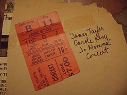 James Taylor Carole King Madison Square Garden 1971 Ticket Stub image