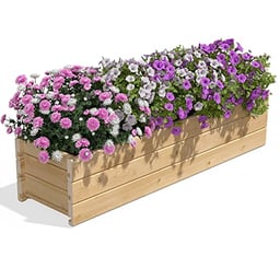 Greenes Fence Cedar Wood Planter Box, 46" x 11" x 10" - Made in USA with North American Cedar image