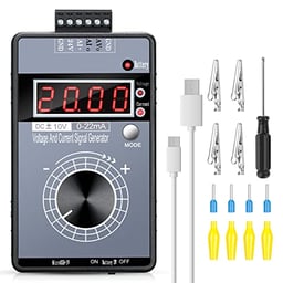 Seesii 0-22mA/4-20mA DC 0-10V Signal Generator, Mini Adjuatable Function Generator with LCD Display, Current Voltage Analog Generator image