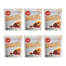 Made In Nature Organic Dried Pitted Apricots, Non-GMO, Gluten Free, Unsulfured, Vegan Snack, 6oz (Pack of 6), Packaging May Vary image