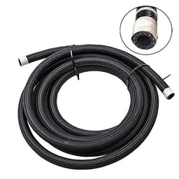 Byredio 6AN Fuel Line Braided 10ft Transmission Cooler Hose for Oil,Gas,Fuel,Hydraulic 350-1400 psi High Pressure & Tamper Resistant (8.71mm ID) image