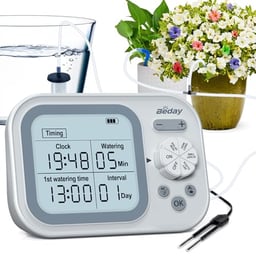 Automatic Plant Waterer Indoor,Self Watering System for 15 Potted Plants,Automatic Drip Irrigation Kit Programmable Water Timer,Smart Humidity Detection Watering image