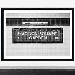 Madison Square Garden Print, Subway Sign Print, Mosaic Tile Art, Train Station Photo, Subway Tile, 34th Street, NYC Wall Art, New York Photography image