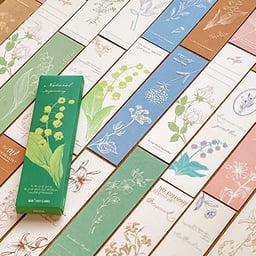 Doraking 20PCS Nature Themed Paper Bookmarks for Book Lovers, Boxed Bookmarks Set as Gifts for Students(Natural Imprinting) image