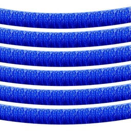 6 Pack 10 Feet Foil Fringe Garland Metallic Tinsel Streamers Banner Wall Hanging Curtain Backdrop Banner for Parade Floats, Valentine's Day, Wedding, Birthday, Mardi Gras Party Decorations(Blue) image