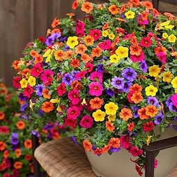 5000+ Petunia Seeds - Mixed Rainbow Color, Bonsai, Grandiflora Flowers, 1500 mg Heirloom Seeds, Flower Seeds, Pollinator Garden, Open Pollinated, Non-GMO, Indoor and Outdoor image