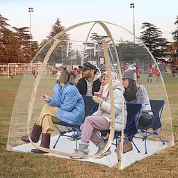 TopGold Pod All Weatherproof Sports Tent Clear Tent Outdoor Instant Pop Up Shelter Chair Bubble Tent Rain Tent Protection for Watching Sports Events, Camping, Fishing, Cheering, Parades image